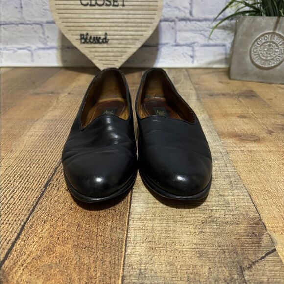 Zelli Mens Size 10 N Leather Black Loafers Shoes Hand Crafted in Italy - Picture 5 of 16
